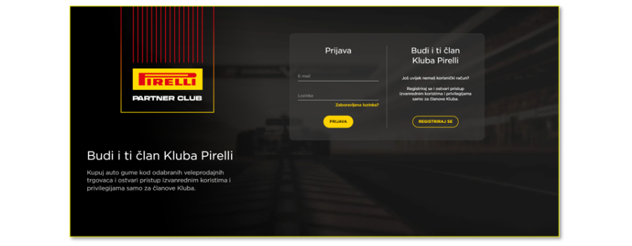 Registriralte se lako u Pirelli Partners Club